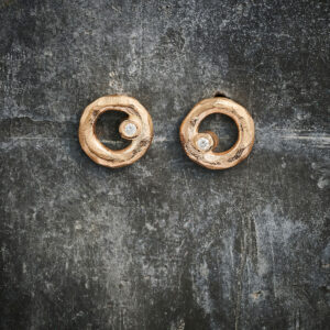 Ørestikker "doughnut" guld