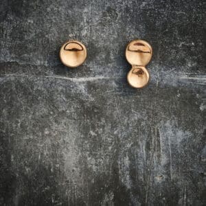 Øresmykke Curve lille - 14 kt guld