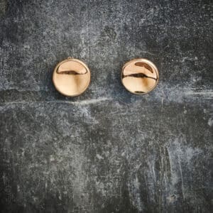 Øresmykke Curve stor - 14 kt guld