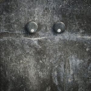 Initial sølv lille m. diamant