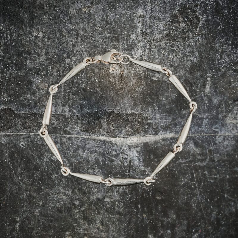 Kegle armbånd sølv