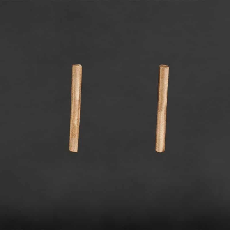 Øresmykke - Sticks kort - 12,5 mm - 14 kt guld