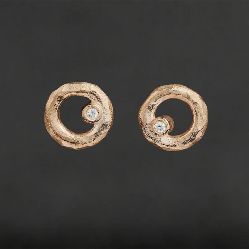Ørestikker "doughnut" guld