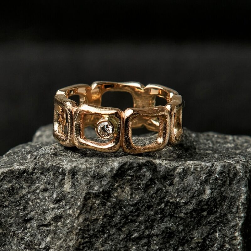 Guldring Square 14 kt.