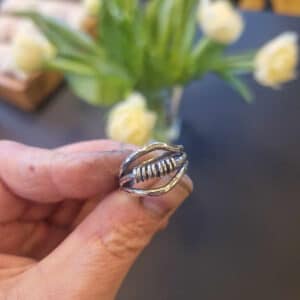 Ring rustik sølv ring
